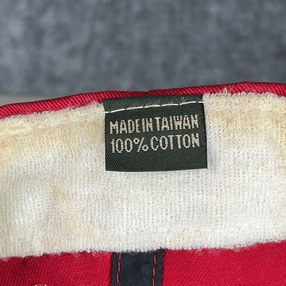 Timberland 1997 Hat Baseball Cap Adjustable Strap Vintage 1990s Red - Picture 3 of 7